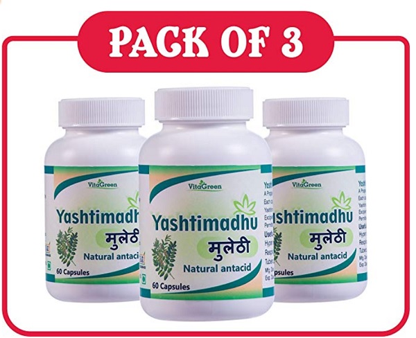 India Desire : Buy YASHTIMADHU 500 mg, Pack Of 3 (180 Capsules) at Rs. 99 from Amazon [MRP Rs 447]